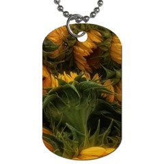 Bunch Of Sunflowers Dog Tag (one Side) by okhismakingart