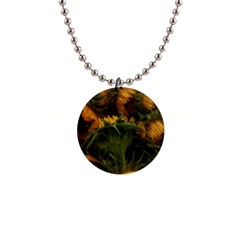 Bunch Of Sunflowers 1  Button Necklace