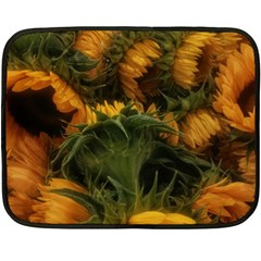 Bunch Of Sunflowers Double Sided Fleece Blanket (mini)  by okhismakingart