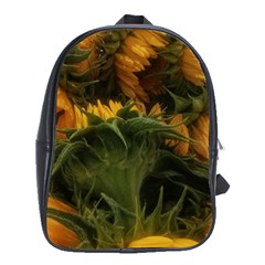 Bunch Of Sunflowers School Bag (xl) by okhismakingart