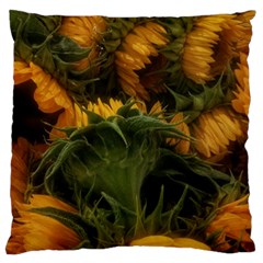 Bunch Of Sunflowers Large Flano Cushion Case (one Side) by okhismakingart