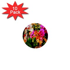 Orchids In The Market 1  Mini Buttons (10 Pack)  by okhismakingart