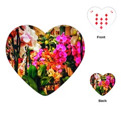 Orchids In The Market Playing Cards (heart) by okhismakingart