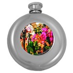 Orchids in the Market Round Hip Flask (5 oz) Front