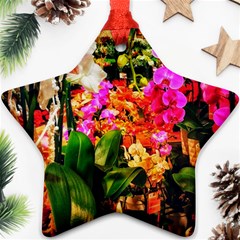 Orchids In The Market Star Ornament (two Sides)