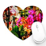 Orchids in the Market Heart Mousepads Front