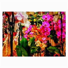 Orchids In The Market Large Glasses Cloth