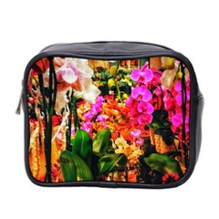 Orchids In The Market Mini Toiletries Bag (two Sides)