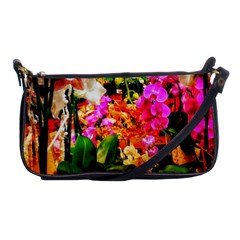 Orchids In The Market Shoulder Clutch Bag by okhismakingart