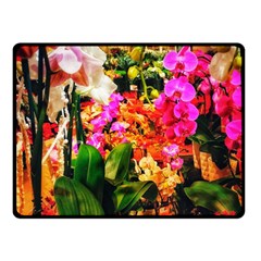 Orchids In The Market Fleece Blanket (small) by okhismakingart