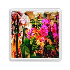 Orchids In The Market Memory Card Reader (square)