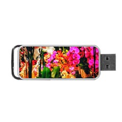 Orchids In The Market Portable Usb Flash (one Side)