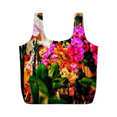 Orchids In The Market Full Print Recycle Bag (m)