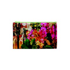 Orchids In The Market Cosmetic Bag (xs) by okhismakingart