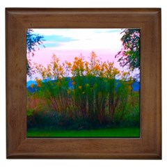 Field Of Goldenrod Framed Tiles by okhismakingart