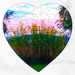 Field Of Goldenrod Jigsaw Puzzle (heart)