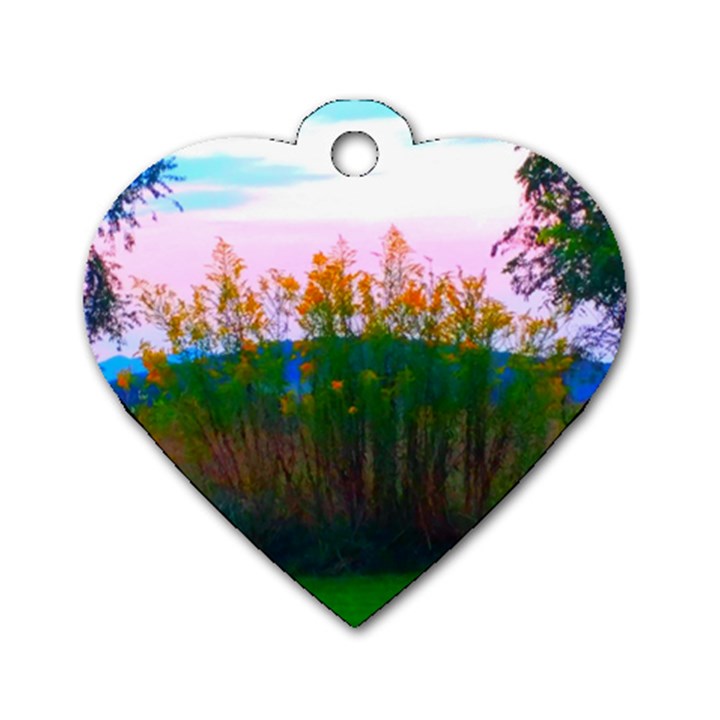 Field of Goldenrod Dog Tag Heart (Two Sides)