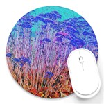 Sedum and Turquoise Round Mousepad Front