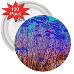 Sedum and Turquoise 3  Button (100 pack) Front