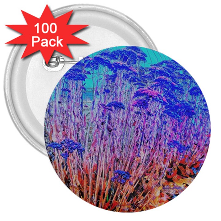 Sedum and Turquoise 3  Button (100 pack)