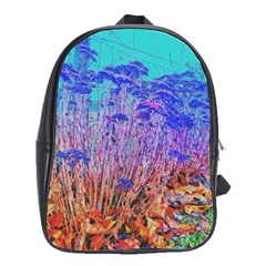 Sedum And Turquoise School Bag (large) by okhismakingart