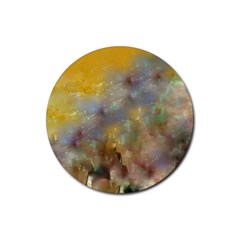 Abstract: Candle And Nail Polish Rubber Coaster (round)  by okhismakingart