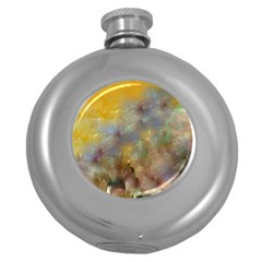 Abstract: Candle And Nail Polish Round Hip Flask (5 Oz) by okhismakingart