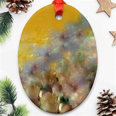 Abstract: Candle And Nail Polish Oval Ornament (two Sides) by okhismakingart