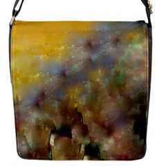 Abstract: Candle And Nail Polish Flap Closure Messenger Bag (s) by okhismakingart