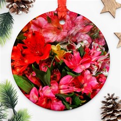 Lovely Lilies  Round Ornament (two Sides) by okhismakingart