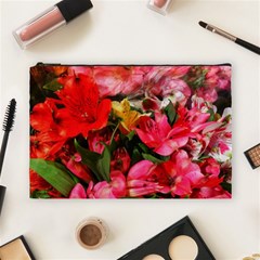 Lovely Lilies  Cosmetic Bag (large) by okhismakingart