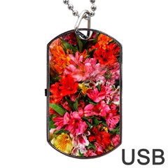 Lovely Lilies  Dog Tag Usb Flash (two Sides) by okhismakingart