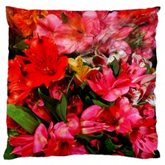 Lovely Lilies  Large Cushion Case (one Side) by okhismakingart