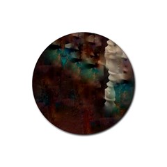 Abstract: Hallway Rubber Round Coaster (4 Pack)  by okhismakingart