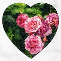 Summer Roses Jigsaw Puzzle (heart) by okhismakingart