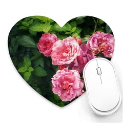 Summer Roses Heart Mousepads by okhismakingart