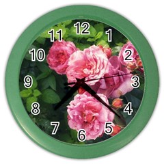 Summer Roses Color Wall Clock