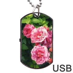 Summer Roses Dog Tag Usb Flash (two Sides)