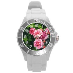 Summer Roses Round Plastic Sport Watch (l)