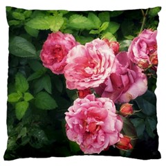 Summer Roses Large Cushion Case (one Side)