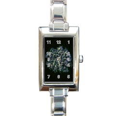 Queen Annes Lace in Blue and Yellow Rectangle Italian Charm Watch