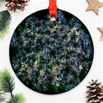 Queen Annes Lace in Blue and Yellow Ornament (Round) Front