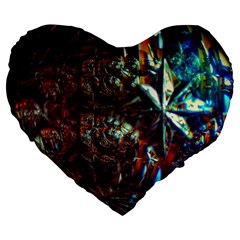 Chamber Of Reflection Large 19  Premium Flano Heart Shape Cushions by okhismakingart