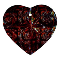 Crystal Star  Heart Ornament (two Sides) by okhismakingart