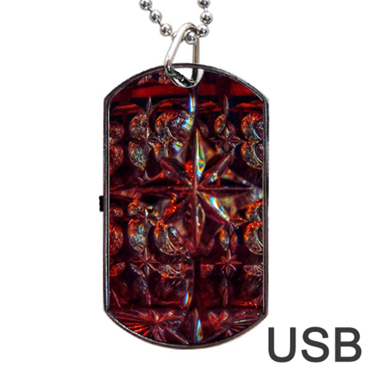 Crystal Star  Dog Tag USB Flash (One Side)