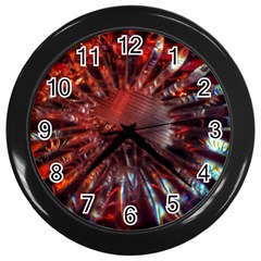 Crystal Daisy Wall Clock (black) by okhismakingart