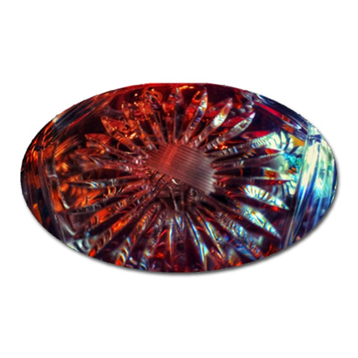 Crystal Daisy Oval Magnet