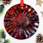 Crystal Daisy Round Ornament (Two Sides) Front