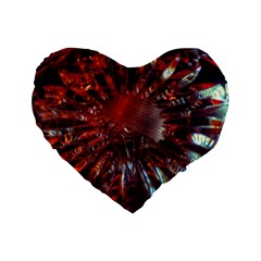 Crystal Daisy Standard 16  Premium Flano Heart Shape Cushions by okhismakingart