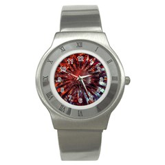 Crystal Daisy Stainless Steel Watch by okhismakingart